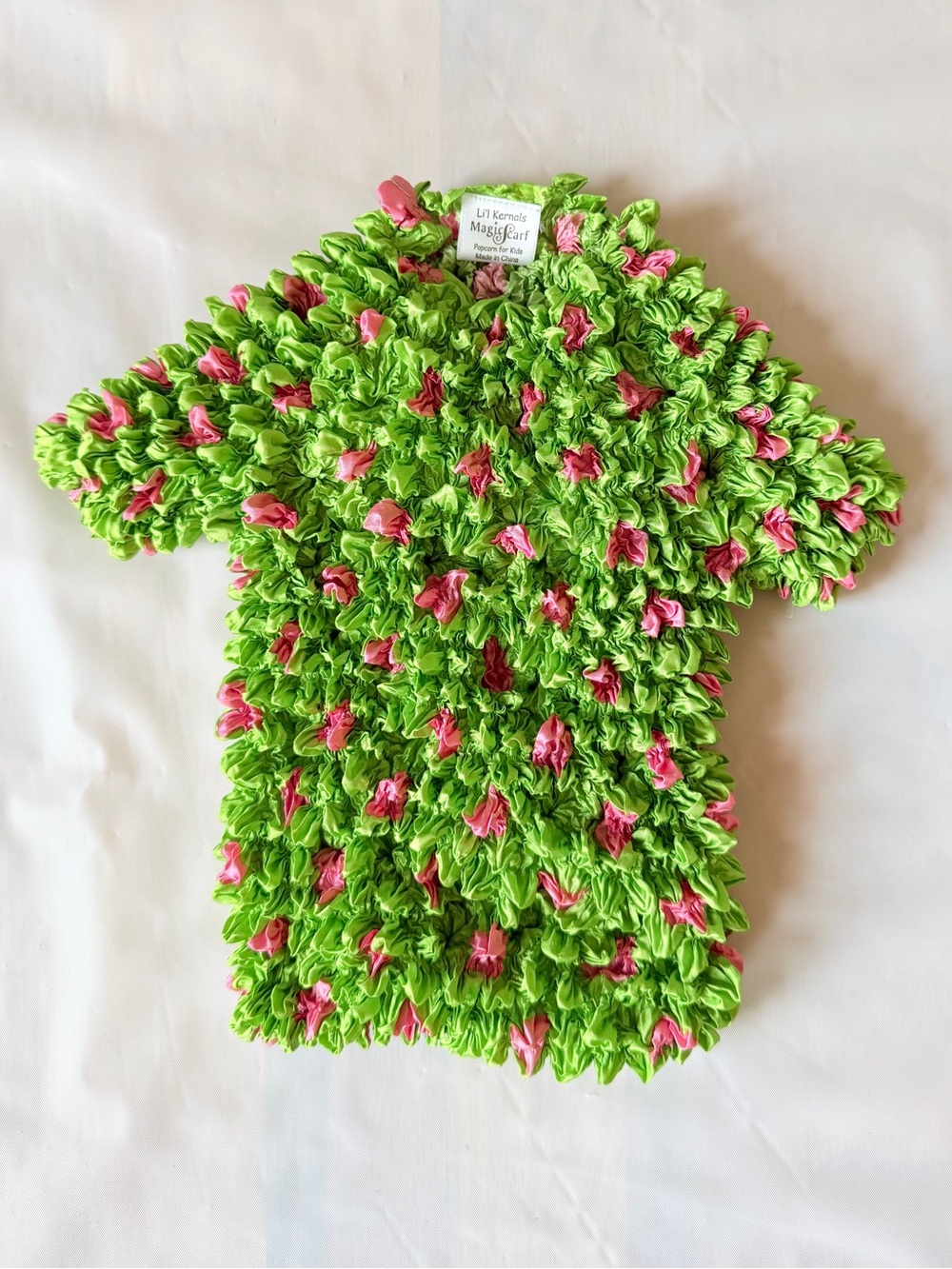 Magic Bubble Popcorn Shirt Lil Kernals Magicscarf green pink kids one size nWOT